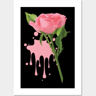 Pink Rose Posters and Art